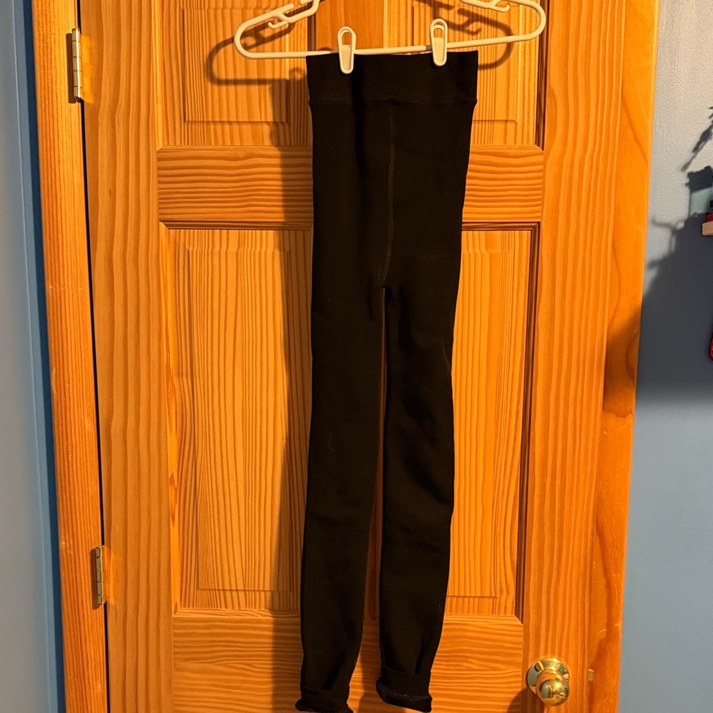 Lemon, Faux Fur lined footless tights, black, M/L, NWT